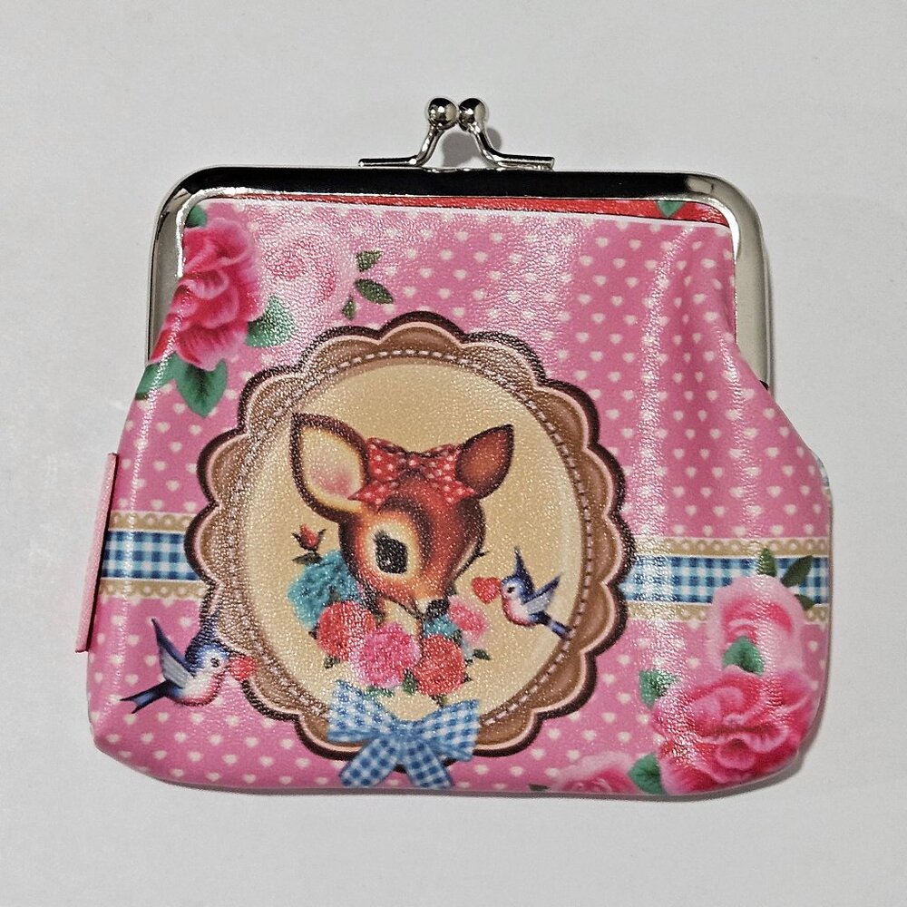 Retro-A-Go-Go Coin Purse - SugarLand Deer Fiona Hewitt Vegan Twee Kawaii Kidcore